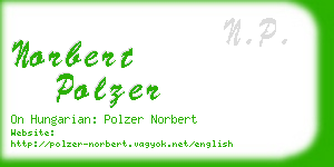 norbert polzer business card